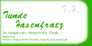 tunde hasenfratz business card